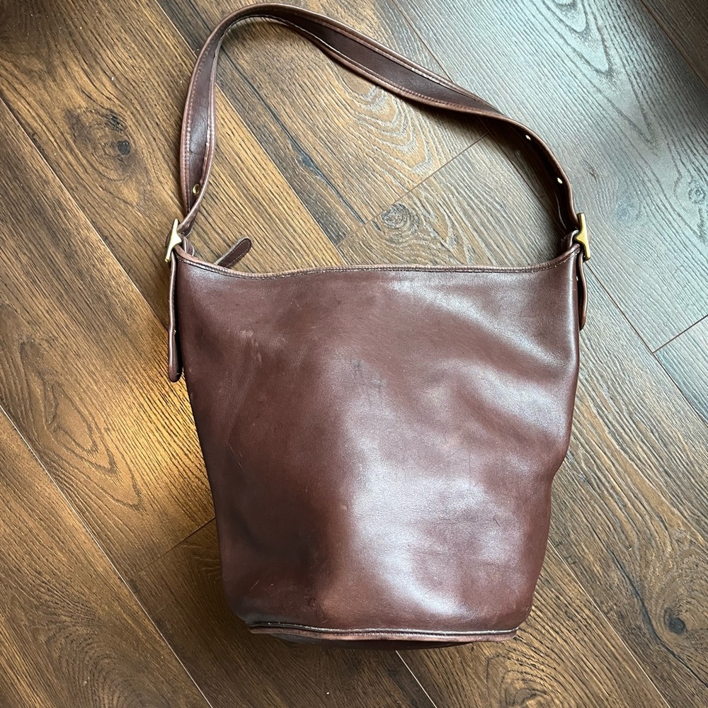 Coach 9085 Vintage Brown Leather Duffle Bag